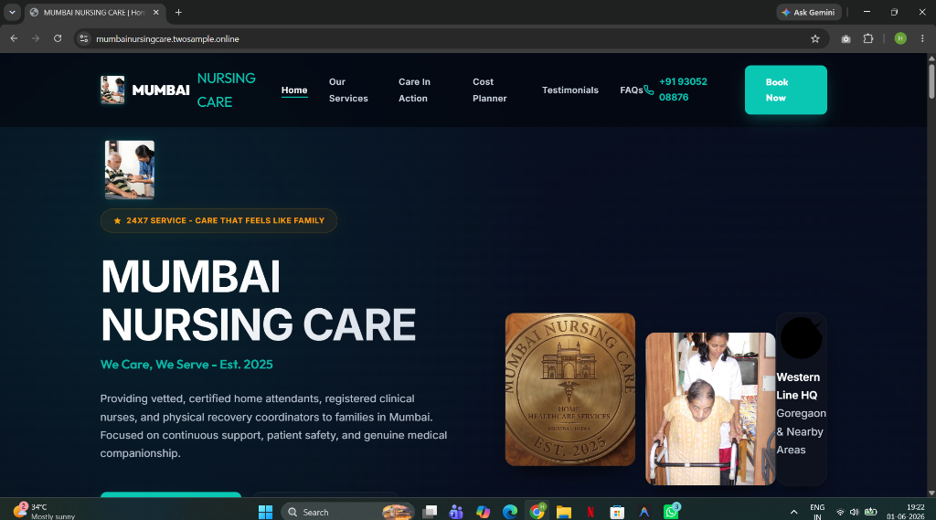 MUMBAI NURSING CARE Crest Logo